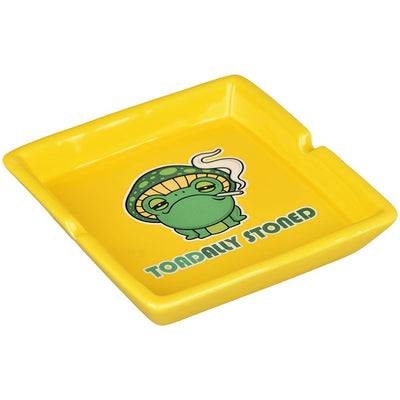 Toadally Stoned Ceramic Ashtray - 4.7" x 4.7" - Headshop.com