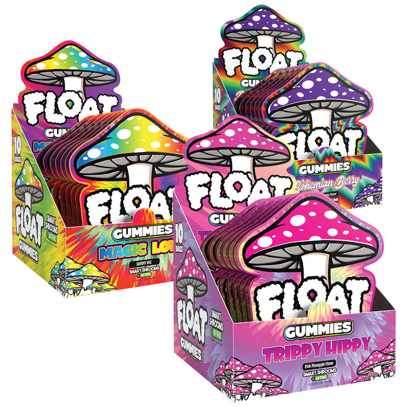 Float D9 Smart Shroom Gummies | 10pc | 100mg | 10pc Display - Headshop.com