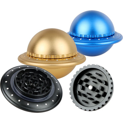 UFO Aluminum Grinder - 3pc / 1.8" / Colors Vary