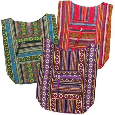 Threadheads Aztec Patchwork Shoulder Sling Bag - 14"x16" / Colors Vary