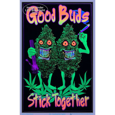 Good Buds Flocked Blacklight Poster - 23"x35" - Headshop.com