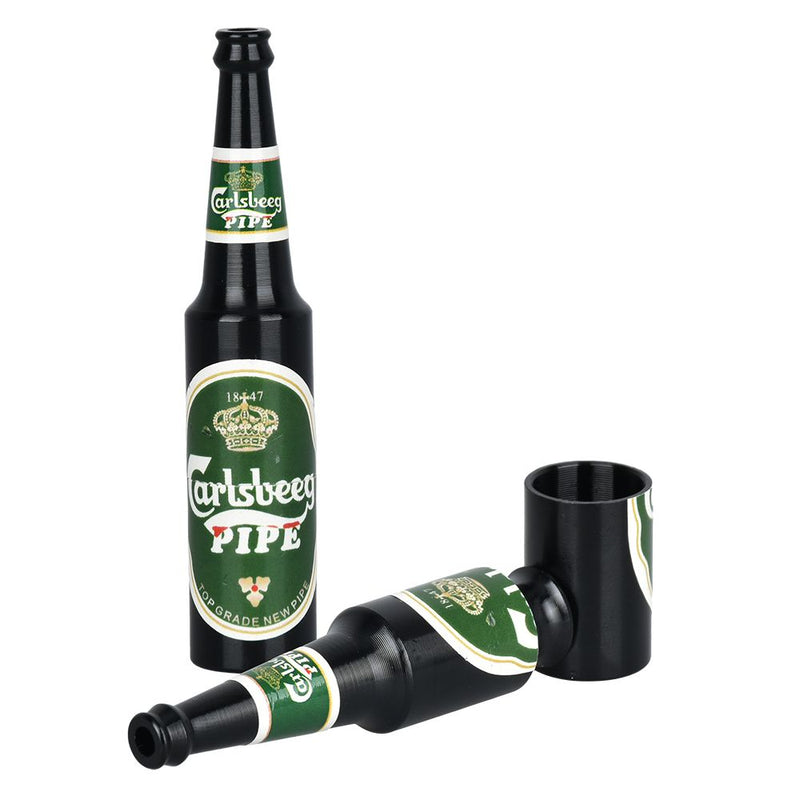 Beer Bottle Aluminum Hand Pipe |30ct - Headshop.com