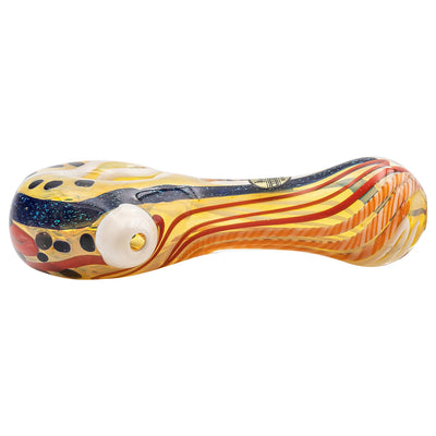 LA Pipes "Dollar Pancake" Dichroic Color-Changing Spoon Glass Pipe - Headshop.com