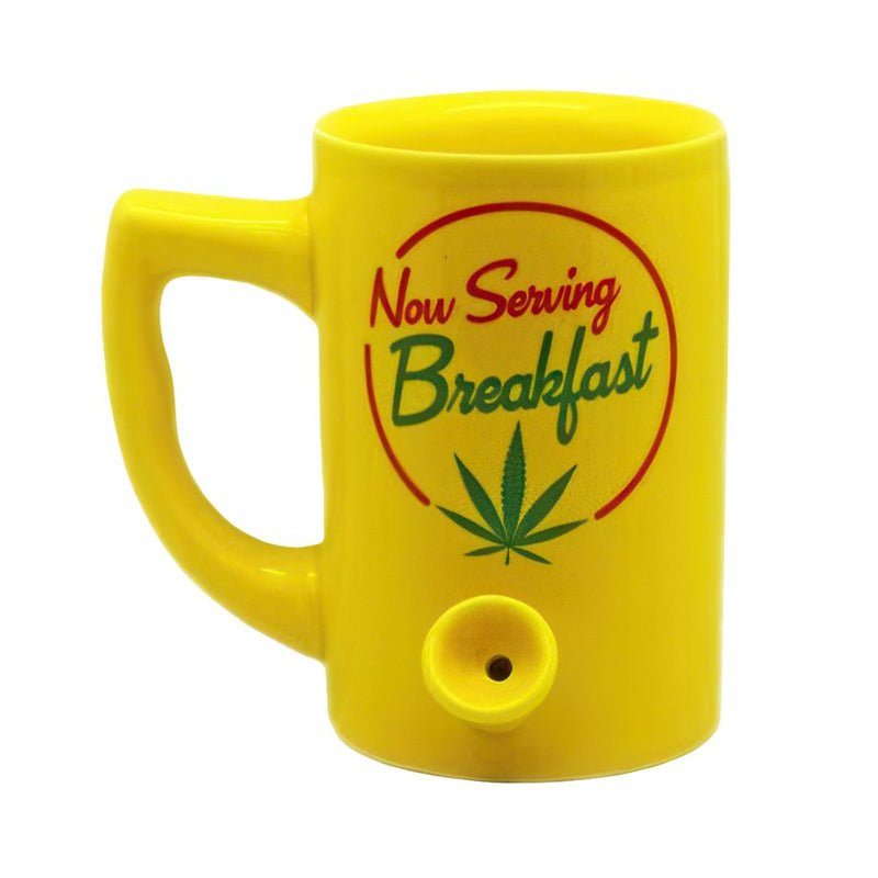 Ceramic Pipe Mug - 8oz / Now Serving Breakfast