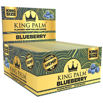 King Palm Flavored Hemp Papers & Tips | 32pc | King Size | 22pk Display - Headshop.com