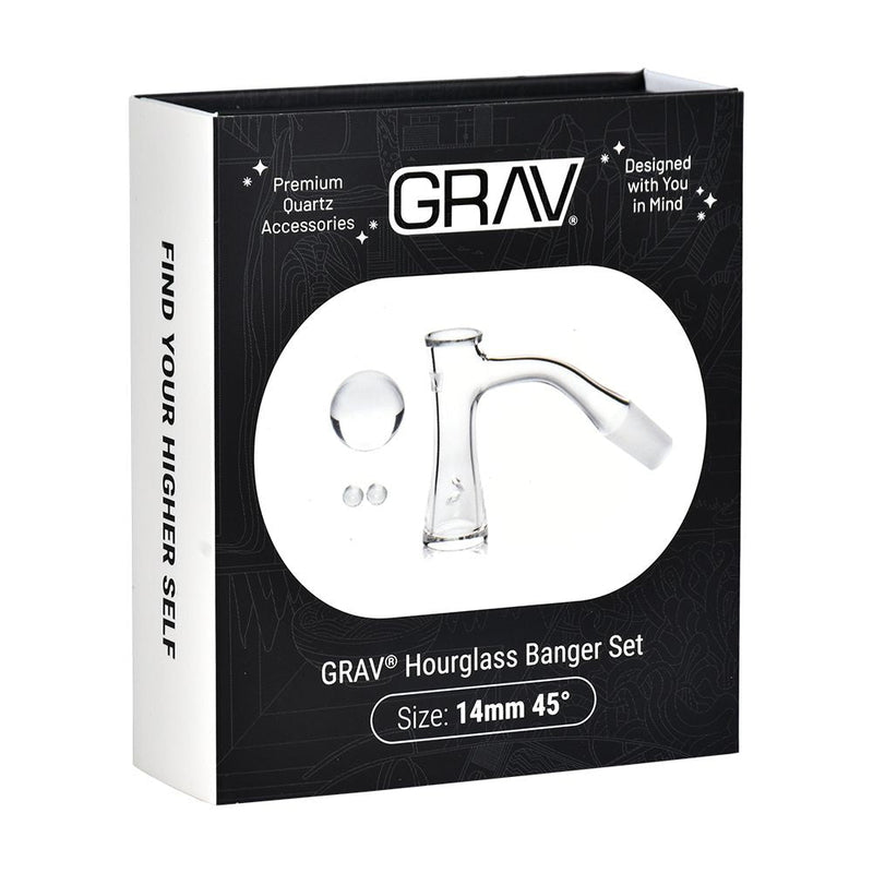 GRAV Hourglass Quartz Banger Set | 4pc | 14mm M