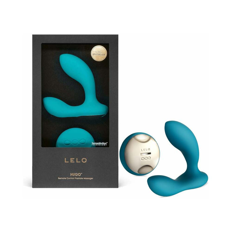 LELO HUGO Rechargeable Remote Control Prostate Vibrator Ocean Blue