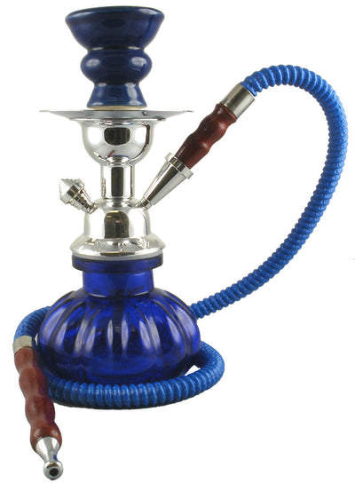 Pumpkin Style 1-Hose Hookah - 9" / Colors Vary - Headshop.com