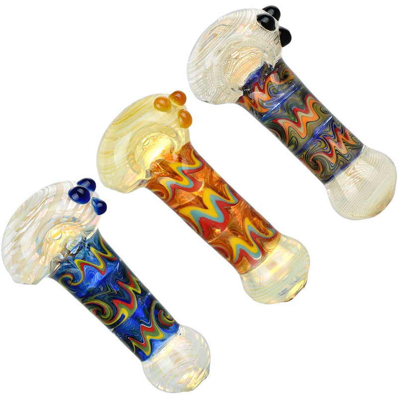 Earth Tone Wig Wag Spoon Pipe - 4.5" / Colors Vary - Headshop.com