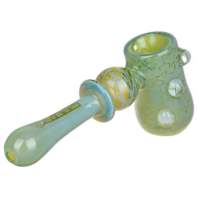 Pulsar Inside Print Glass Hammer Bubbler | THC Blueprint | 5.25" - Headshop.com