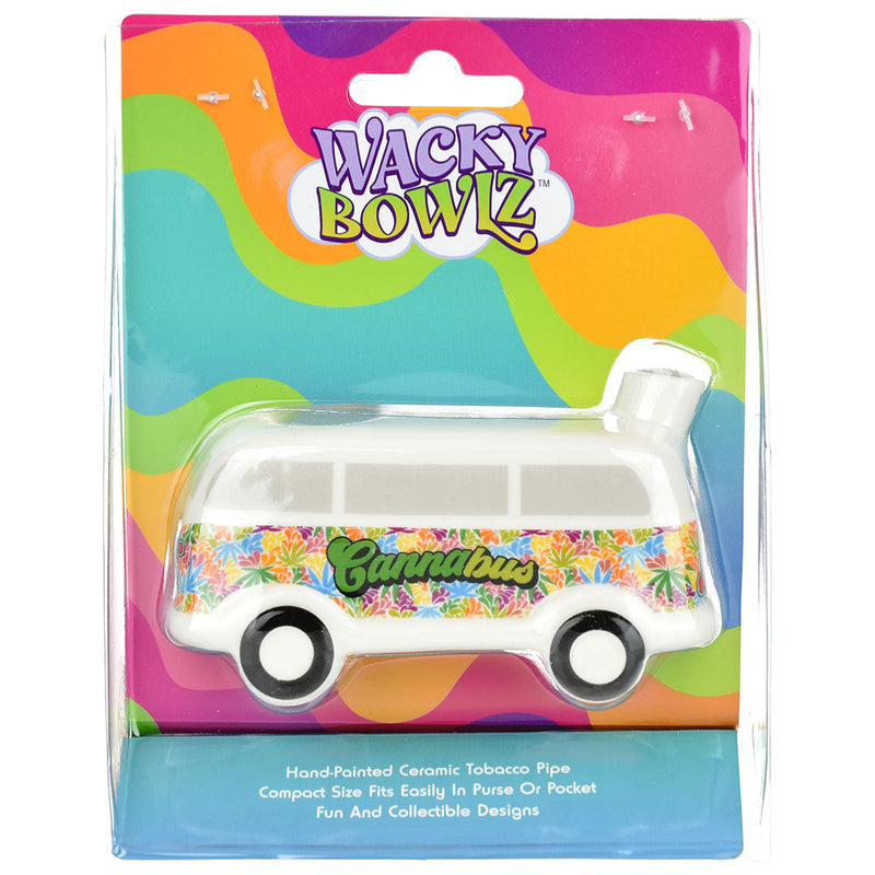 Wacky Bowlz Cannabus Ceramic Pipe - 4.5" - Headshop.com