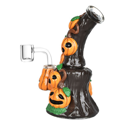 Piled Up Pumpkin Patch Enamel on Glass Dab Rig - 7" / 14mm F - Headshop.com