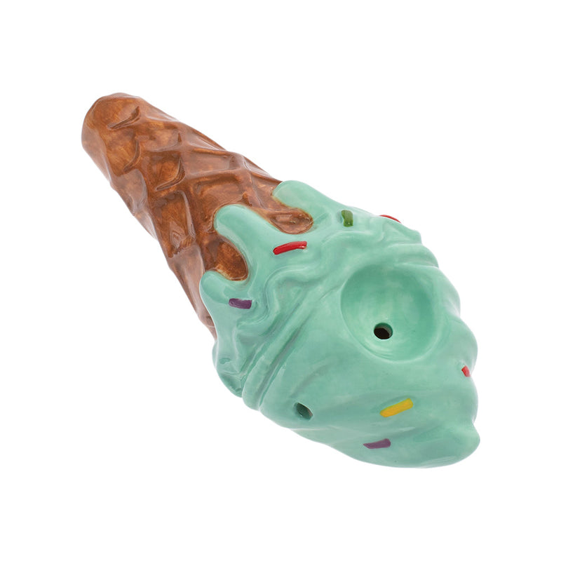 Wacky Bowlz Ice Cream Ceramic Hand Pipe | 4.5" - Headshop.com