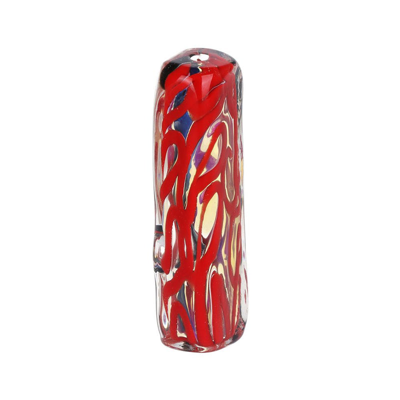 Blood Moon Dichro Stripe Squared Glass Hand Pipe - 3.5"