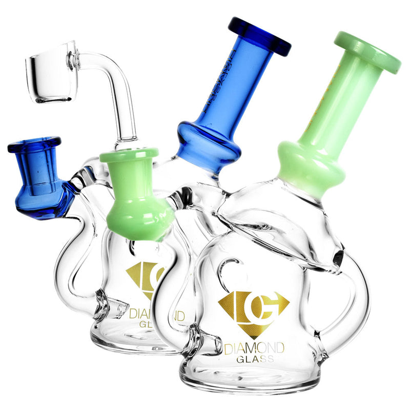 Diamond Glass Microscope Rig - 6" / 14mm F / Colors Vary - Headshop.com