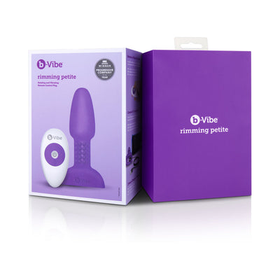 b-Vibe Rimming Petite Rotating and Vibrating Remote Control Plug Purple