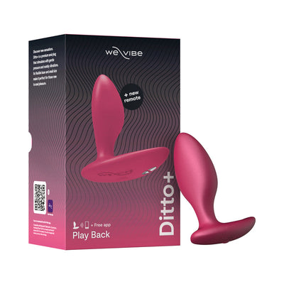 We-Vibe Ditto+ Rechargeable Remote-Controlled Silicone Vibrating Anal Plug Cosmic Pink