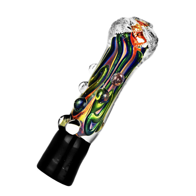 Diamond Etched Iridescent Royal Glass Taster - 3.5" - Headshop.com