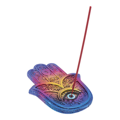 Fujima Hamsa Hand Flat Incense Burner - 6" - Headshop.com