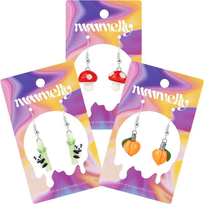 Mmmelty Handmade Glass Earrings | Assorted Styles | 72ct Display