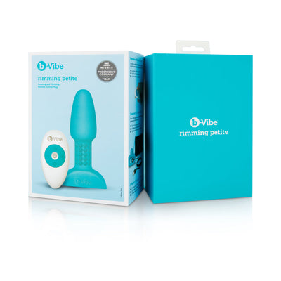 b-Vibe Rimming Petite Rotating and Vibrating Remote Control Plug Teal