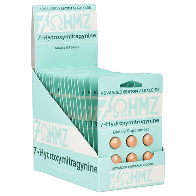 7-OHMZ Kratom Alkaloid 7-Hydroxymitragynine Tablets | 14mg | 20pk Display