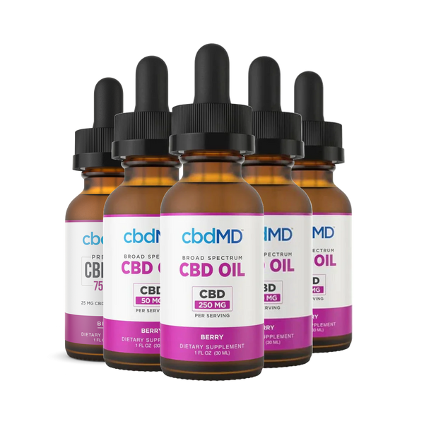 cbdMD Broad Spectrum CBD Drops - Berry Flavor