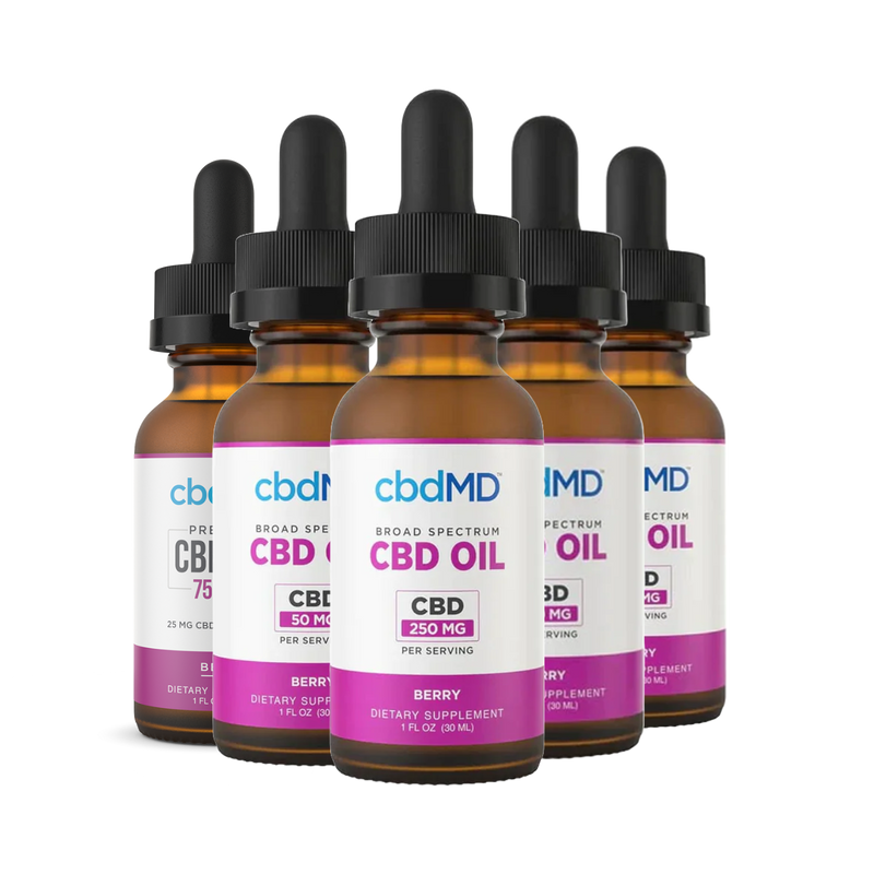 cbdMD Broad Spectrum CBD Drops - Berry Flavor - Headshop.com