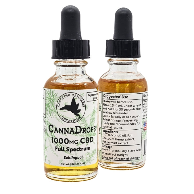 Full Spectrum 1000mg CBD Oil | Peppermint | Carolina Cannabis Creations - Headshop.com