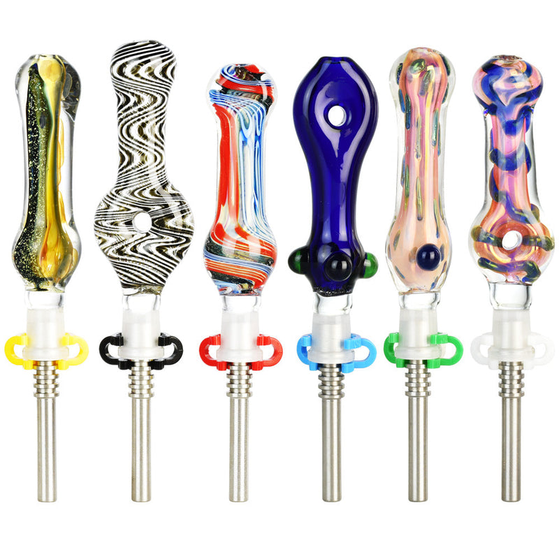 Choice Dab Straw Kit Ti Tip - 10mm/5" - 6"/Asst - 40PC BUNDLE - Headshop.com