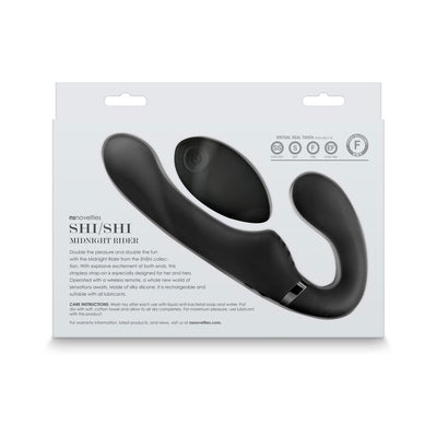 ShiShi Midnight Rider Vibrating Strapless Strap-On Black