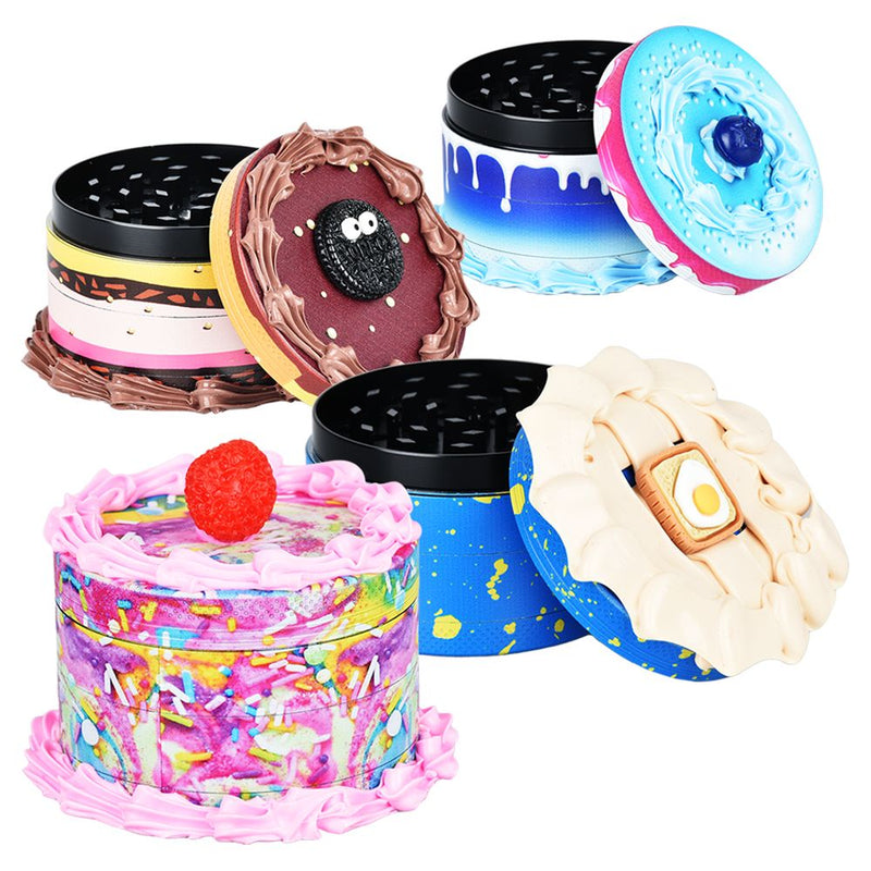 Birthday Cake Grinder | 4pc | 2.5" - Headshop.com