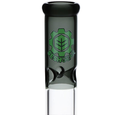 SeshGear Triple Honeycomb Perc Straight Tube Water Pipe - 15" / 14mm F / Colors Vary