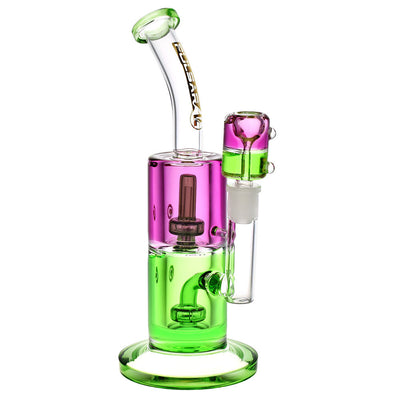 Pulsar Bicolor Glycerin Chugger Water Pipe | 9.75" | 14mm F - Headshop.com