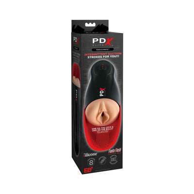 PDX Elite Fuck-O-Matic Rechargeable Vibrating Suction Stroker With Ball Cradle