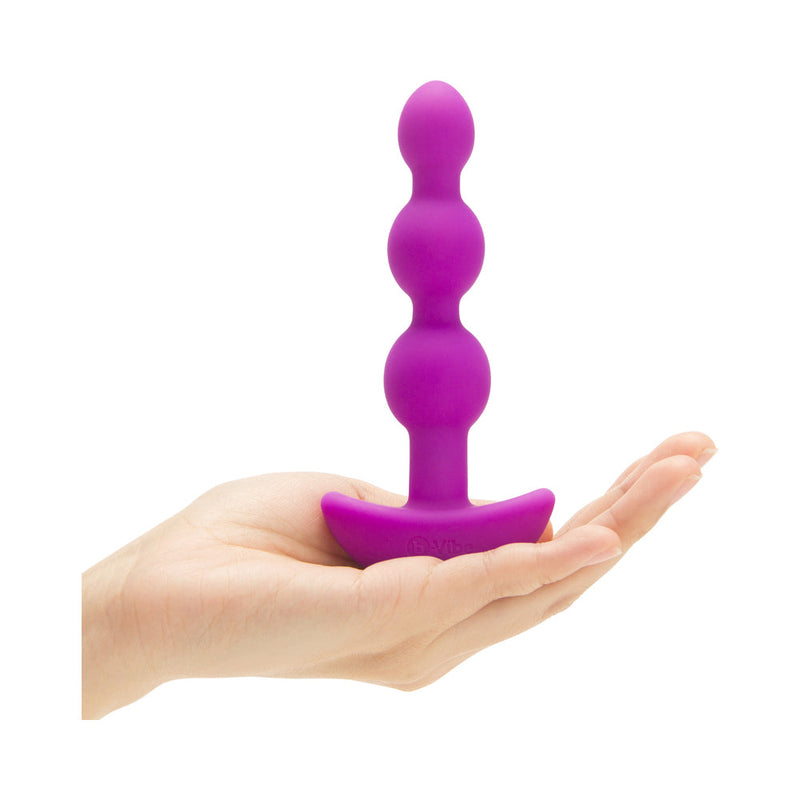 b-Vibe Triplet Rechargeable Remote-Controlled Vibrating Anal Beads Plug Fuchsia