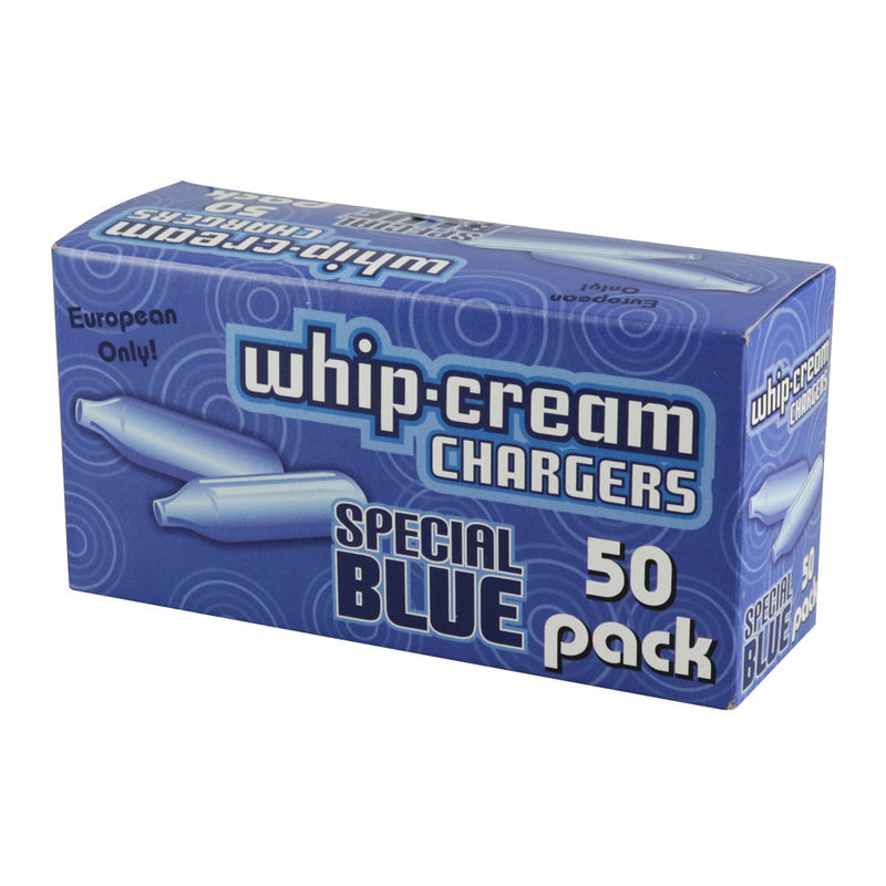 Special Blue Cream Chargers | 50pc Display - Headshop.com