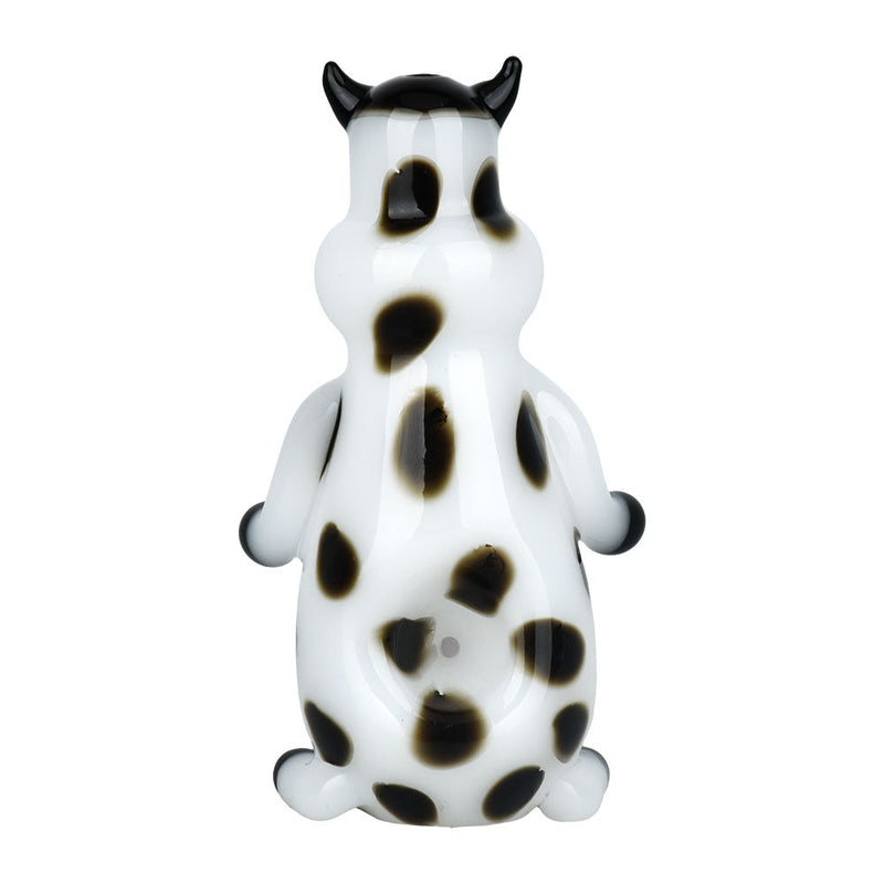 Udderly Bohemian Bovine Glass Hand Pipe - 4.5" - Headshop.com