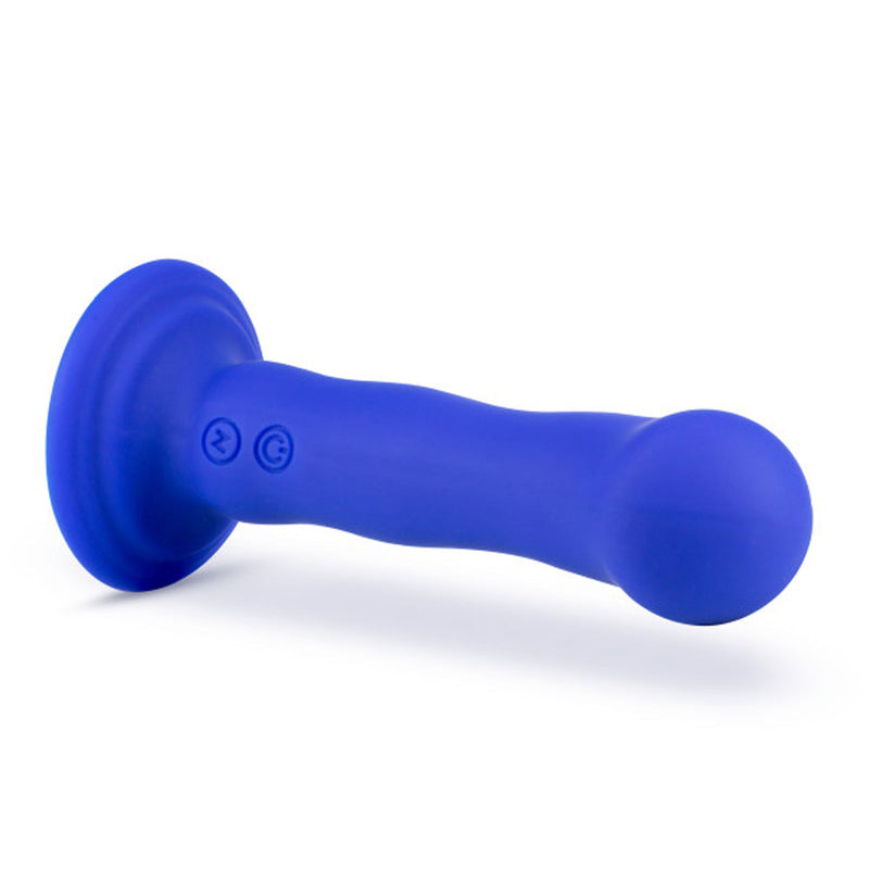 Impressions Santorini Rechargeable Silicone 6.5 in. Vibrating Dildo Blue