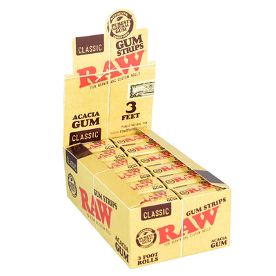 RAW Classic Acacia Gum Strips | 3ft Roll - Headshop.com