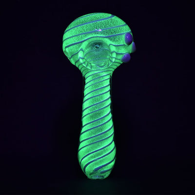 Lovely And Luminous Glow In The Dark Glass Spoon Pipe - 5" / Colors Vary - Headshop.com