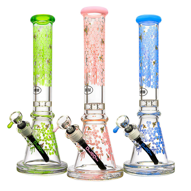 aLeaf The Honeycomb Beaker Water Pipe -16"/14mm F/Colors Vary - Headshop.com