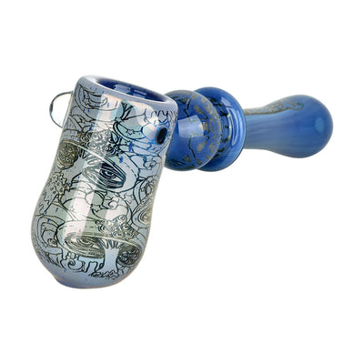 Pulsar Inside Print Glass Hammer Bubbler | Melting Shrooms | 5.25" - Headshop.com