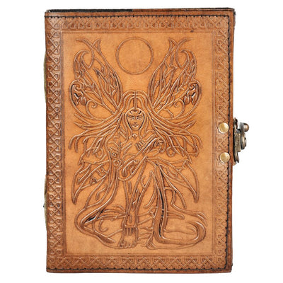 Under The Fairy Moon Embossed Leather Journal - 7" x 5" - Headshop.com