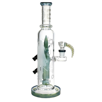 EG Glass Dual Bullet Tube Glass Water Pipe - 11.5" / 14mm F - Headshop.com