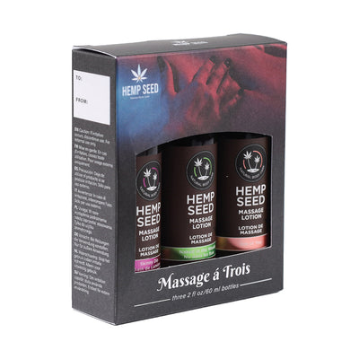 Earthly Body Gift Set Massage A Trois: Isle of You, Skinny Dip, Naked in the Woods - Headshop.com