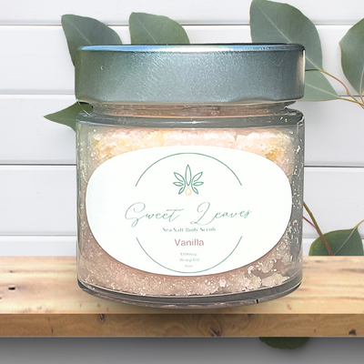 Sweet Leaves CBD Sea Salt Body Scrub