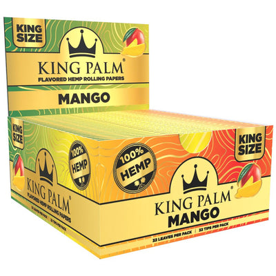 King Palm Flavored Hemp Papers & Tips | 32pc | King Size | 22pk Display - Headshop.com