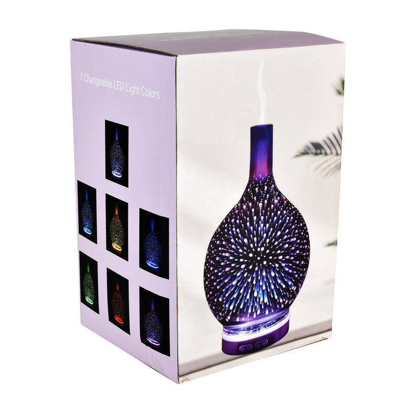 Rainbow Bubbles Glass Ultrasonic Essential Oil Diffuser - 9.5" - Headshop.com