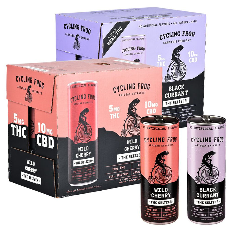 Cycling Frog THC Seltzer | 12oz | 5mg THC / 10mg CBD | 6ct - Headshop.com